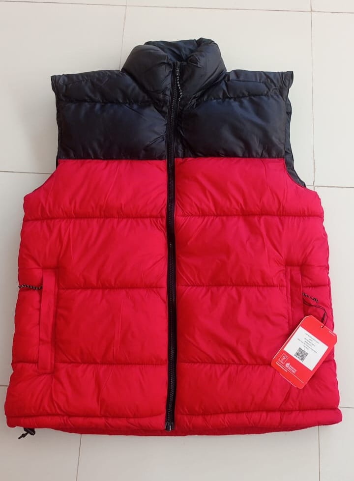 Colorblock puffer vest